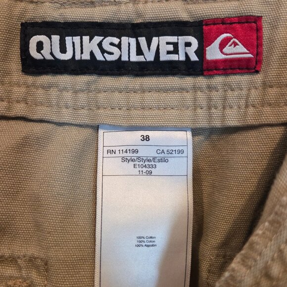 Quicksilver Shorts Mens 38 Khaki - Picture 3 of 3